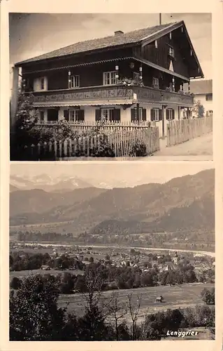 Lenggries a.d. Isar - Bauernhaus und Panorama 2 Ansichten gl1951 166.187