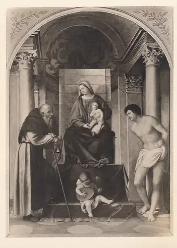 ALESSANDRO BONVICINO Thronende Madonna mit dem KInde ngl E6349