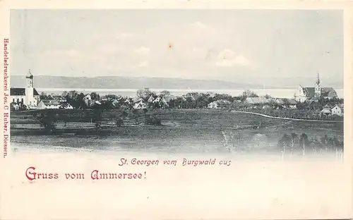 Gruss vom Ammersee St. Georgen vom Burgwald aus gl1956 165.998