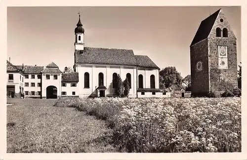 Wessobrunn Kirche mit Römerturm ngl 166.220