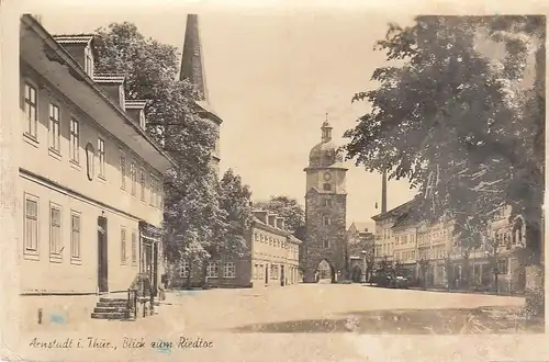 Arnstadt in Thüringen, Blick zum Riedtor gl1958 E4217