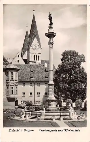 Eichstätt - Residenzplatz und Mariensäule ngl 166.293