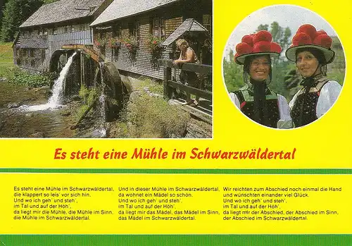 Es steht eine Mühle im Schwarzwälder-Tal, Liedkarte ngl E3006