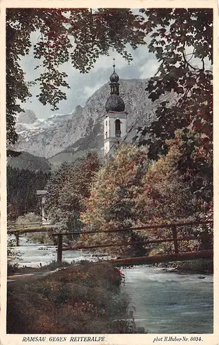 Ramsau Ansicht mit Kirche und Reiteralpe ngl 165.859