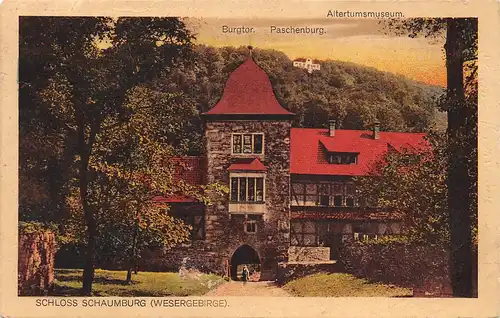 Schloss Schaumburg i. Wesergeb. Paschenburg Altertumsmuseum gl1920 164.668