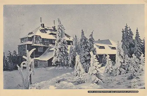Zinnwald im Erzgebirge, Der Lugsteinhof im Schnee gl1927 E3278