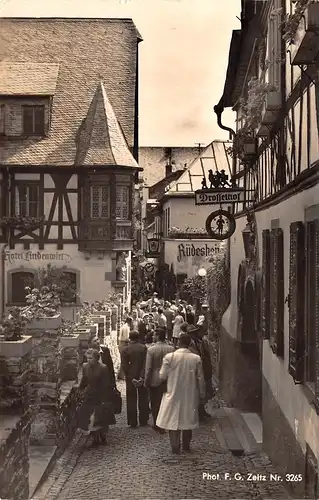 Rüdesheim Lindenwirt Drosselgasse Drosselhof gl1954 164.673