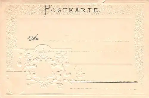 München - Karlsplatz und Wappen, Prägekarte ngl 166.332