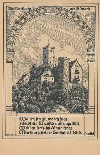 Eisenach, Wartburg, Scheffel-Gedicht ngl E4257