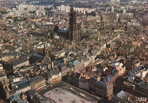 Strasbourg (Bas-Rhin), La place Kléber et le Cathédrale ngl E6503