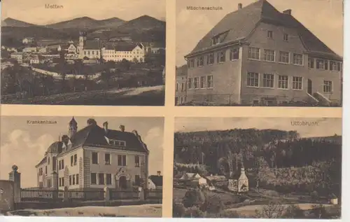 Metten - Panorama, Mädchenschule, Krankenhaus, Uttobrun gl1915 228.057