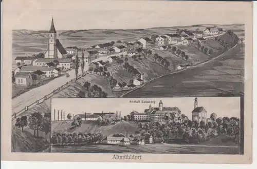 Altmühldorf - Panorama und Anstalt Ecksberg gl1920 228.128