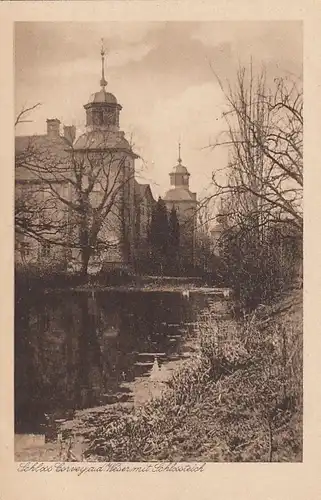 Schloss Corvey bei Höxter a.d.Weser mit Schlossteich ngl E6542