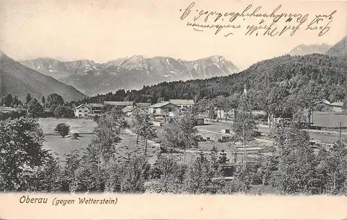 Oberau gegen Wetterstein gl1914 165.987