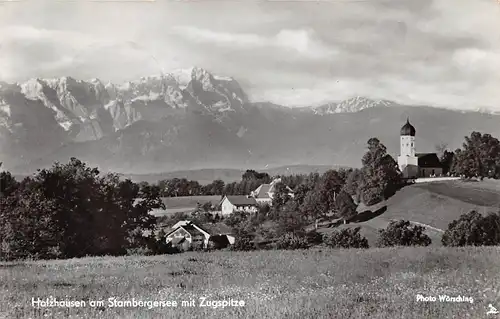 Holzhausen am Starnbergersee mit Zugspitze gl1960 166.163