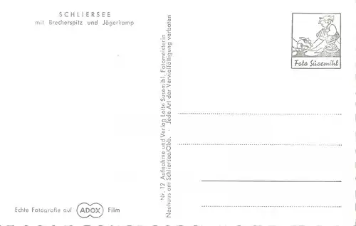 Schliersee mit Jägerkamp und Brecherspitze ngl 166.190