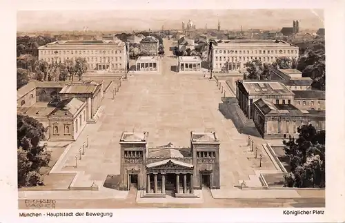 München Königl. Platz Nach Gemälde v. Richard Wagner ngl 164.789