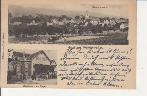 Pfaffenweiler Gasthaus zum Engel Panorama bahnpgl1925 227.176