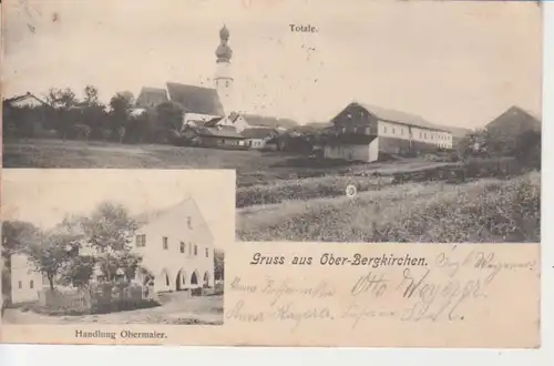 Oberbergkirchen - Totale und Handlung Obermaier gl1907? 228.151