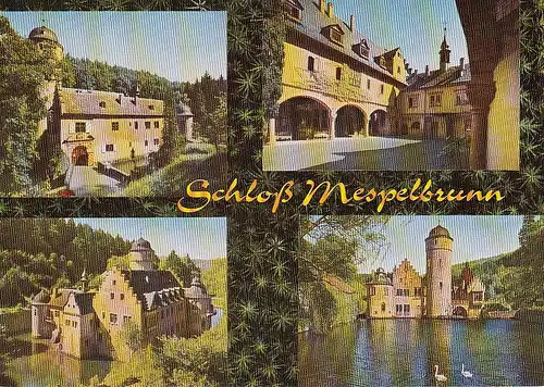 Schloß Mespelbrunn, Spessart,Mehrbildkarte ngl E5051