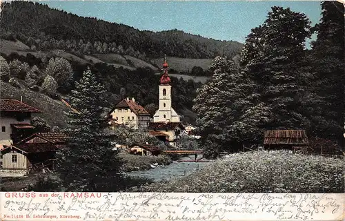 Ramsau Ansicht mit Kirche gl1909 165.856