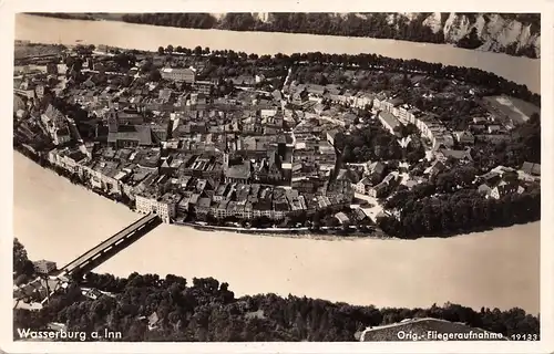 Wasserburg am Inn - Orig. Fliegeraufnahme gl1951 166.258