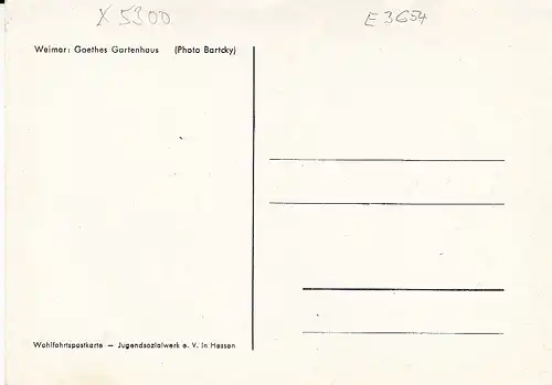 Weimar, Goethes Gartenhaus ngl E3654