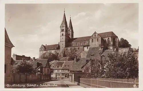 Quedlinburg - Schloss und Schloßkirche ngl 167.772