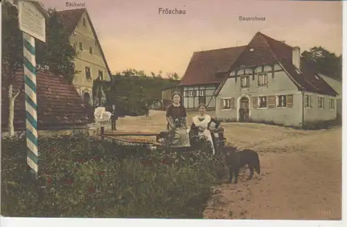 Fröschau - Partie mit Bäckerei und Bauernhaus, Familie gl1919 228.310