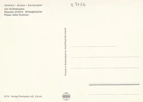 Nufenpass, Wallis-Tessin, Stausee, GRiesfletscher ngl E3726