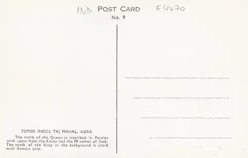 Indien, Agra, Tomes inside Taj Mahal ngl E4470