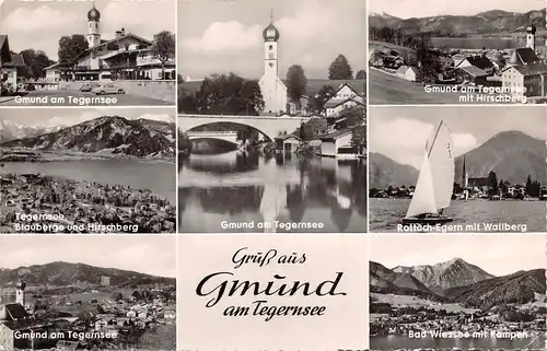 Gmund am Tegernsee - Mehrbildkarte 7 Ansichten gl1963 166.178