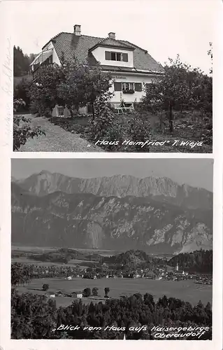 Oberaudorf Haus Heimfried T. Wieja Blick auf das Kaisergebirge gl1940 164.826