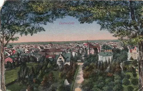 Blick auf Darmstadt feldpgl1918 E6919