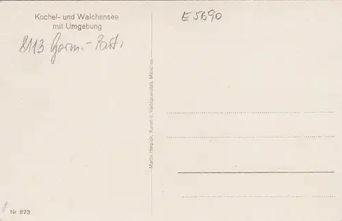 Kochel- und Walchensee, Obb. mit Umgebung ngl E5690