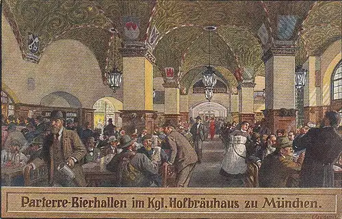 München, Parterre-Bierhallen im Hofbräuhaus ngl E4305