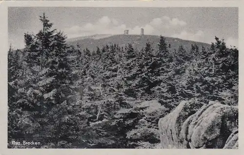 Blick zum Brocken (Harz) gl1954 E6940