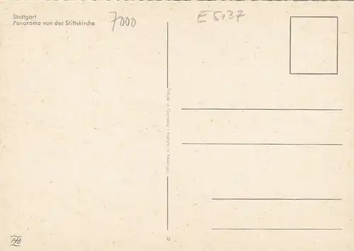 Stuttgart, Blick von der Stiftskirche ngl E5137