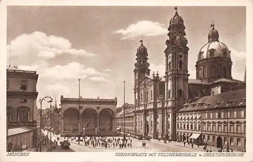 München - Odeonsplatz mit Feldherrenhalle und Theatinerkirche gl1940? 166.326