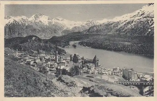 St.Moritz-Dorf und die Languardkette gl1912 E5737