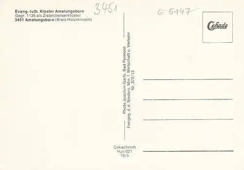 Amelungsborn (Kr.Holzminden) Evang.-luth. Kloster ngl E5147