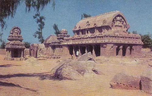 Indien, The Rathas, Malabalipuram, Madras ngl E4477