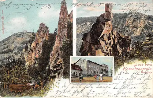 Thale (Harz) Hexentanzplatz Hotel 3 Ansichten gl1908 165.025