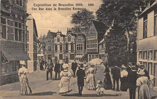 Bruxelles Exposition 1910 Une Rue dans la Bruxelles Kermesse gl1910 165.331