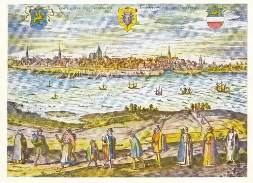 LINDENBERG (um 1600), Ansicht von Rostock ngl E5869