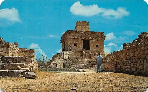 Mexiko Dzibilchaltun Yucatán Camino de los Dioses y Templo gl1976 165.446