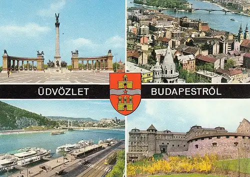 Budapest, Mehrbildkarte ngl E4427
