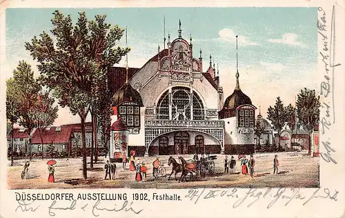 Düsseldorf Ausstellung 1902 Festhalle gl1902 165.518