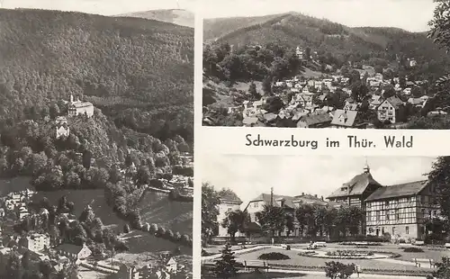 Schloss Schwarzburg im Thür.Wald, Mehrbildkarte gl1968 E4577