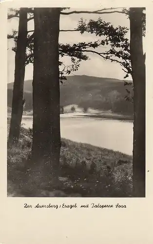 Der Auersberg mt Talsperre Sosa nahe Eibenstock (Erzgebirge) glum 1960? E5263